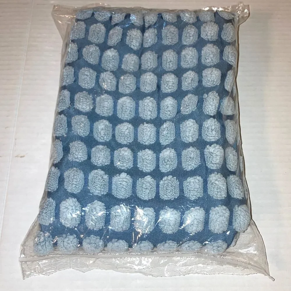 IKEA SVARTPOPPEL Pale Blue Tactile Dots Pattern Pillow Cover 20 x 20 inches